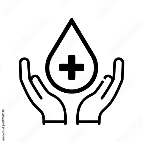 blood donor icon vector