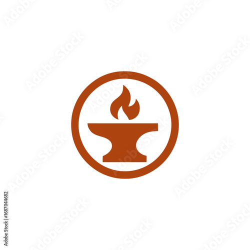Forging Creativity Emblem of Craftsmanship and Innovation