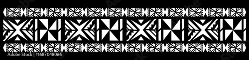 abstract seamless border pattern tribal fiji samoa maori tattoo native cultural design heritage polynesian