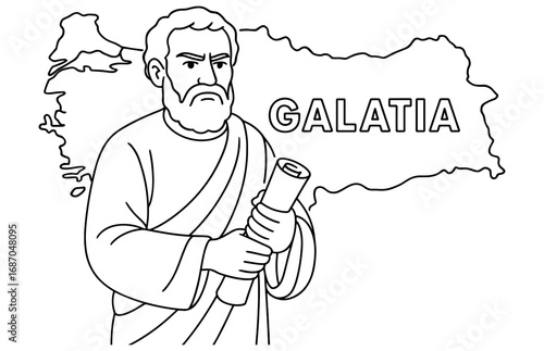 Apostle paul writing to the galatians for religious education and study material