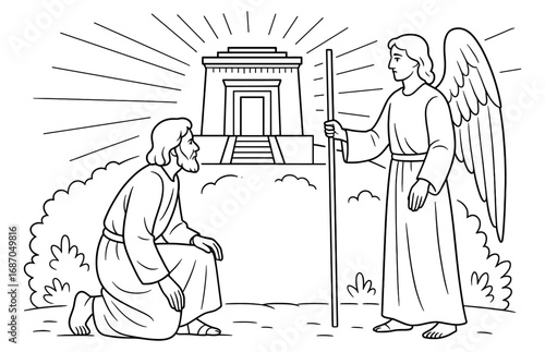 Divine encounter at ezekiel's temple vision - spiritual symbolism and interpretation