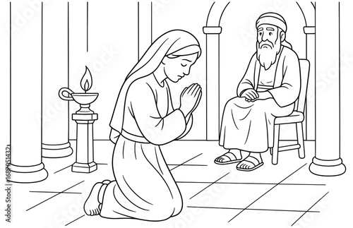 Quiet reflection: a moment of prayer in a sacred space