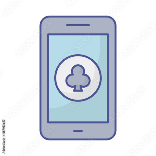 Mobile Casino Vector icon which can easily modify or edit