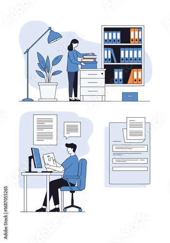 Organizing documents and information for business efficiency and productivity