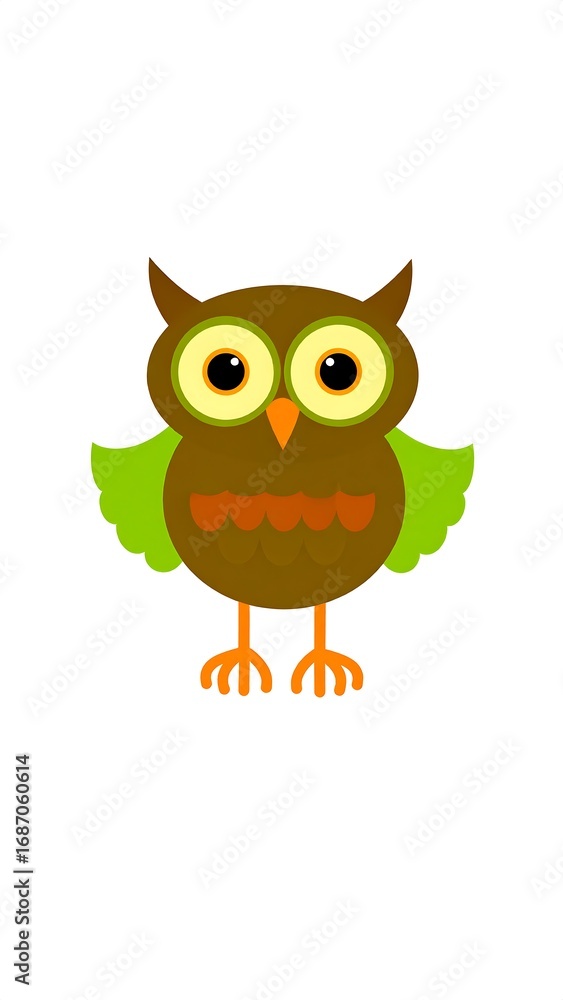 Fototapeta premium Cute cartoon owl illustration