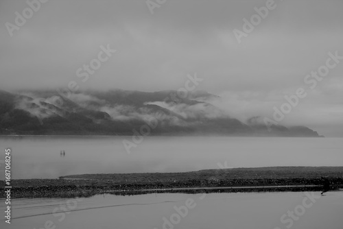 Wallpaper Mural Fog on the shore of Lake Baikal. Torontodigital.ca
