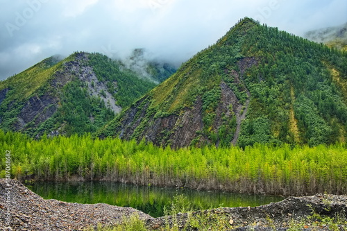Wallpaper Mural Flooded gold mining site in Yakutia. Torontodigital.ca