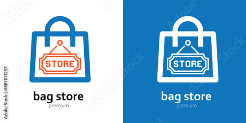 bag shop logo design for graphic designer or web developer