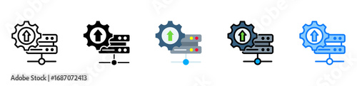 Server Optimization icon multiple style 