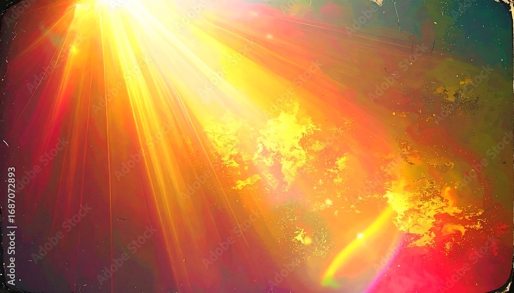 Obraz premium Sunbeams through trees