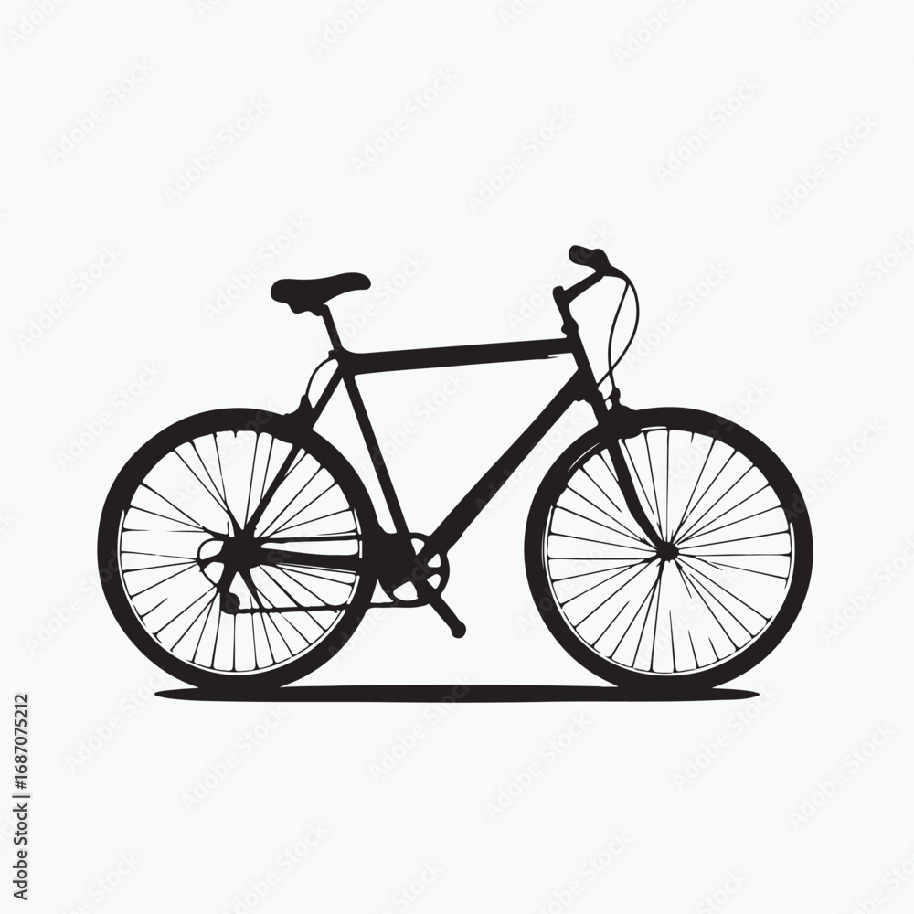 Fototapeta premium bicycle on white background