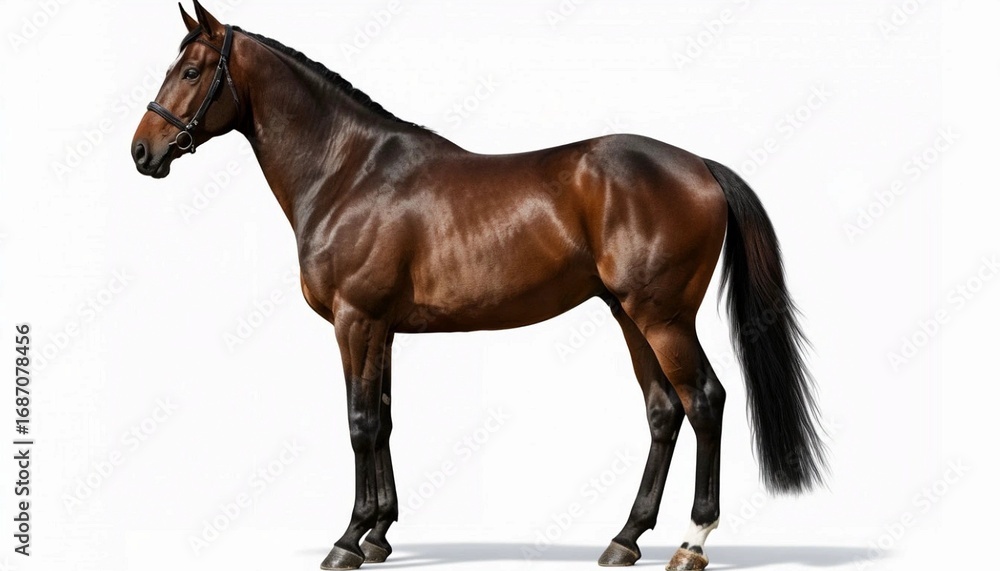 Obraz premium Brown Horse Side View