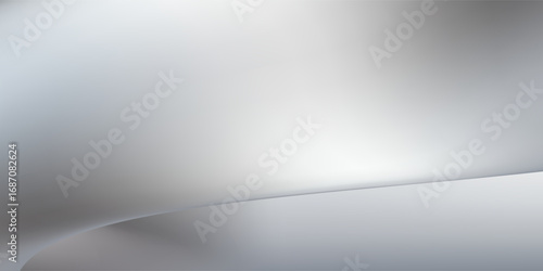 Elegant Silver Gradient Abstract Background with Smooth Curves