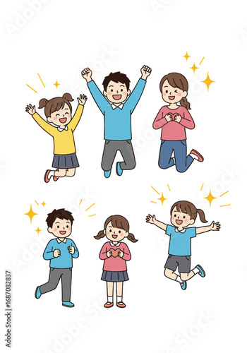 Excited family members celebrating happiness and joyful moments together