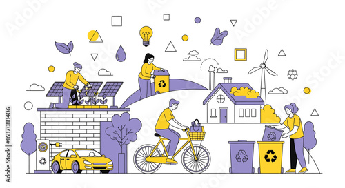 Sustainability actions and clean energy technologies to protect environment