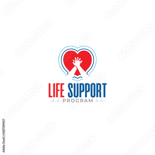 CPR logo, Medical resuscitation Vector, Life Saving, Heart Pulse logo, cardiopulmonary resuscitation, CPR icon isolated on white background vector illustration.