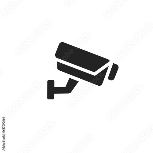 security camera on white background,CCTV camera icon, for security and surveillance systems, suitable for monitored area warnings, security logos, security icons 