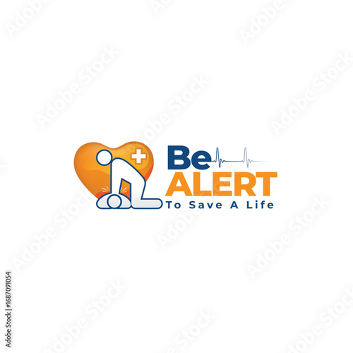CPR logo, Medical resuscitation Vector, Heart Beat Logo design, Heart Pulse logo, cardiopulmonary resuscitation, CPR icon isolated on white background vector illustration.