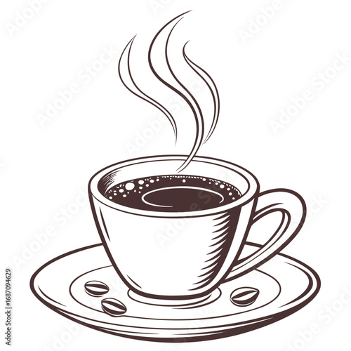 Steaming Cup of Coffee A Warm Brew