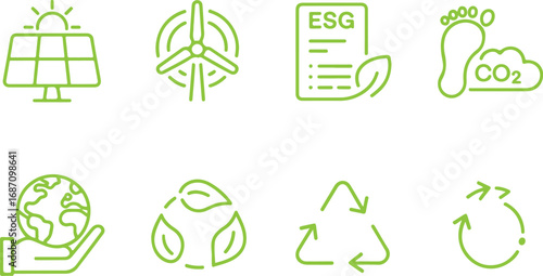 eco icons set