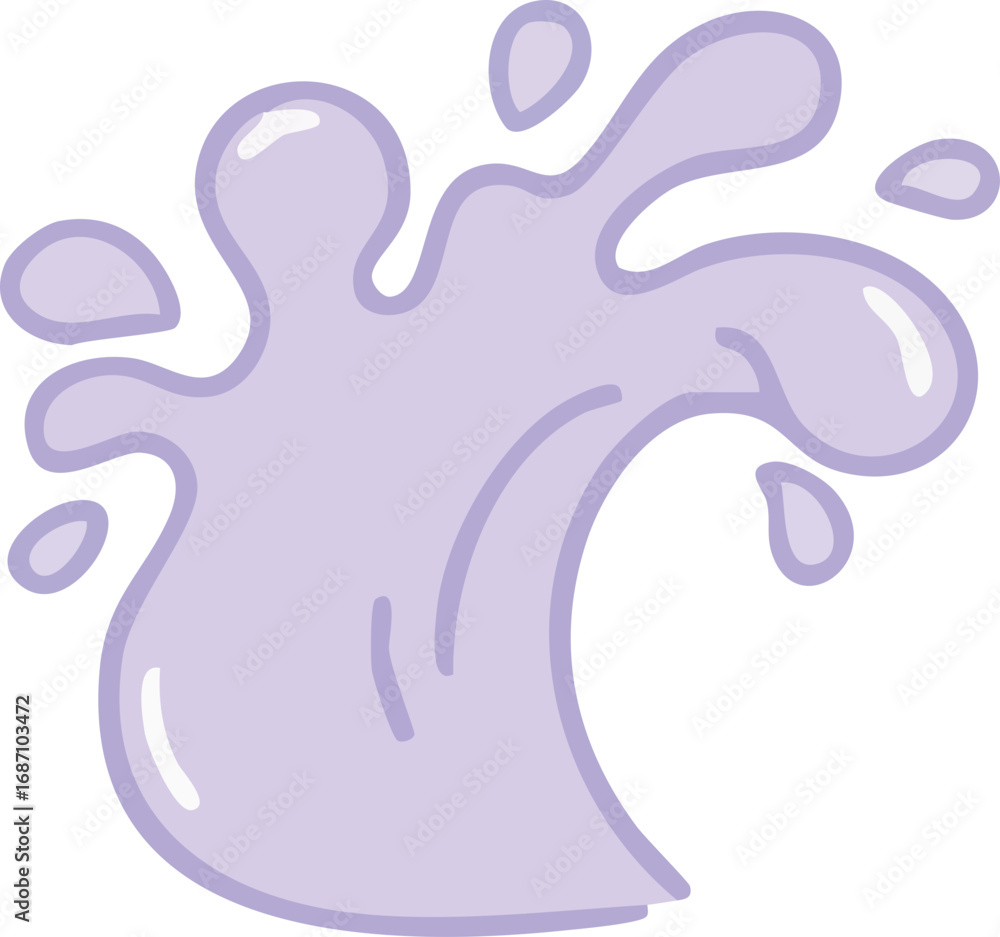Fototapeta premium Lilac Water Splash Graphic