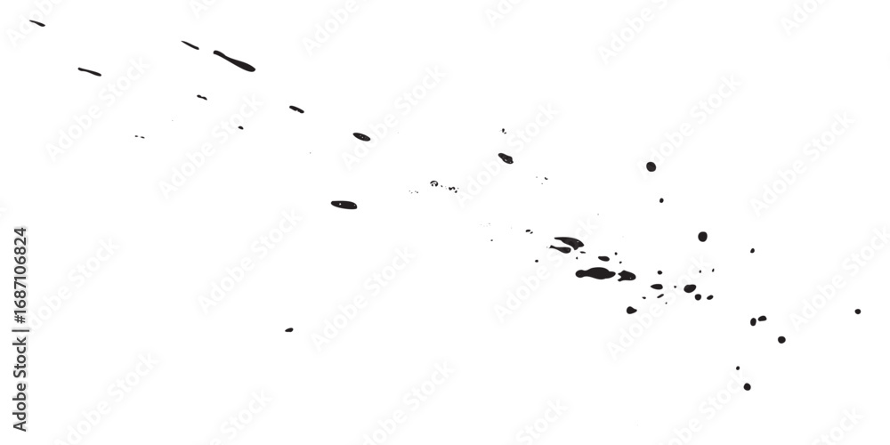 Fototapeta premium Vector grunge ink Artistic blots Black grunge splash isolated on white background Watercolor splashes High quality manually traced. Splatter grunge vector сollection Abstract trace elements