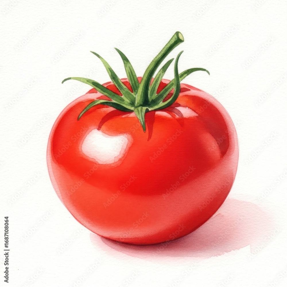 custom made wallpaper toronto digitalFresh Tomato in Watercolor Style