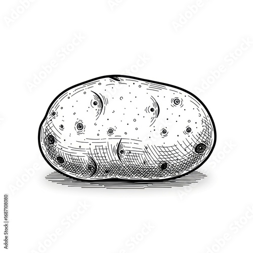 Portato black and white ink style