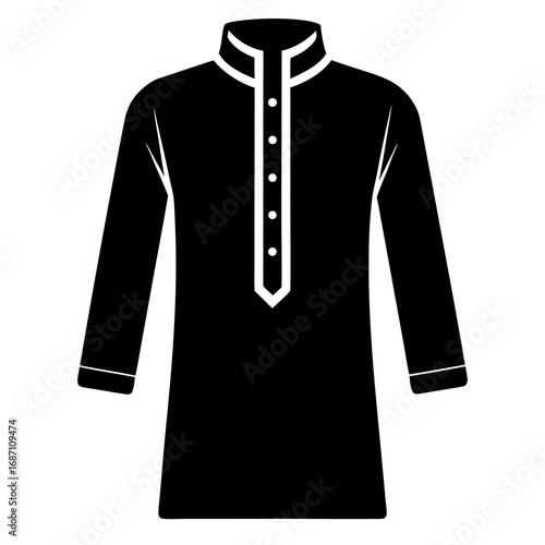 Ethnic Kurta Silhouette Icon