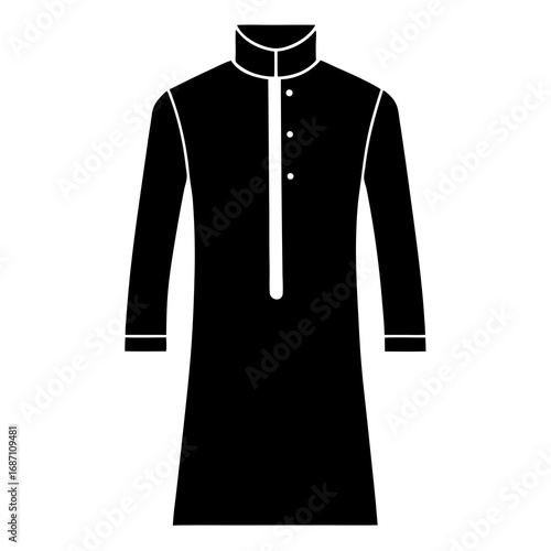 Ethnic Kurta Silhouette Icon