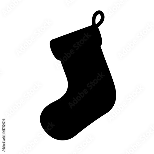 Download christmas stocking vector, christmas stocking silhouette, holiday season clip art vector