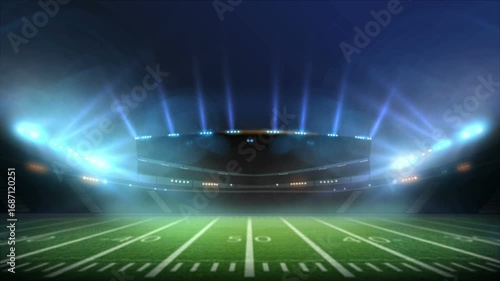 American football night stadium Sport advertisement 4K video	
