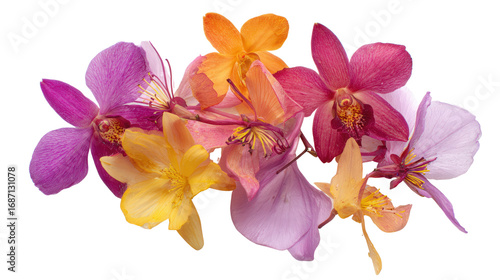 Wallpaper Mural Rare Orchid Flowers: A flat lay of rare orchid flowers with vibrant petals, isolated on a Transparent background, PNG file. Torontodigital.ca