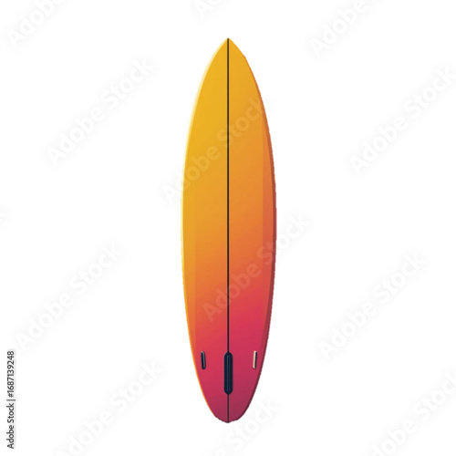vector illustration of a colorful surfboard