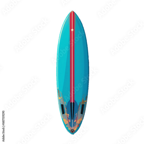 vector illustration of a colorful surfboard