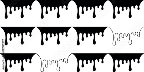 Vector silhouettes of people with paint ink splash and grunge design elements