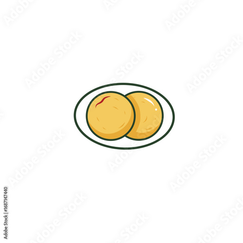 Minimalist omelette Snack Ilustration 