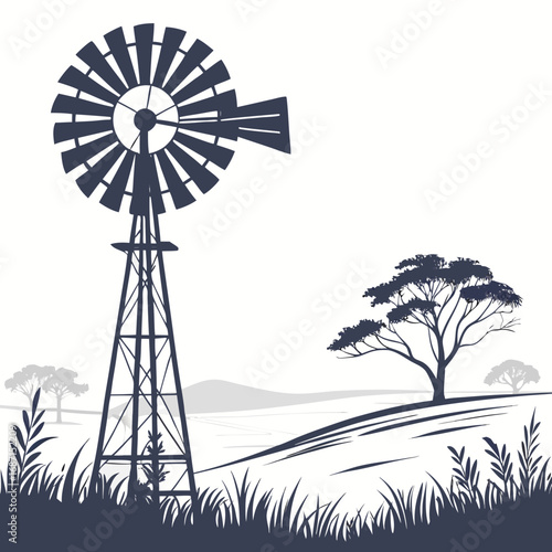 wind mill in the field