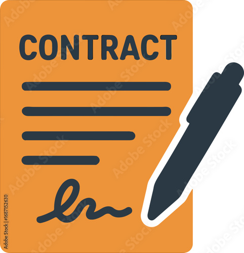 Signing the Agreement: Illustrative depiction of a formal contract awaiting a signature with a pen placed ready, a conceptual visualization emphasizing commitment and obligation. 