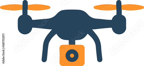 Modern Aerial Drone: This image shows a sleek, modern drone ready for flight, perfect for showcasing technology and innovation.