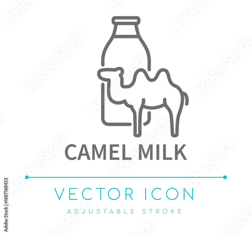 Camel Milk Line Icon