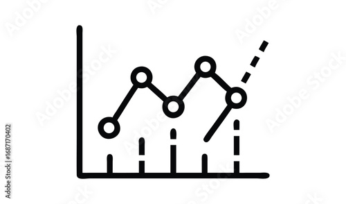 Simple line graph showing data trends and projections