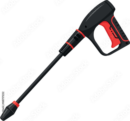 High-pressure washer gun trigger tool for cleaning tasks vector