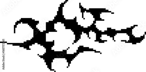 Pixel Art Y2K Neotribal Vectors Brutalism Futuristic abstract vectors
