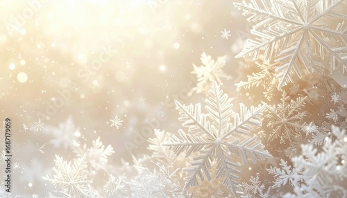 Glimmering Winter Wonderland - Sunlit Snowflakes and Pine Cones.