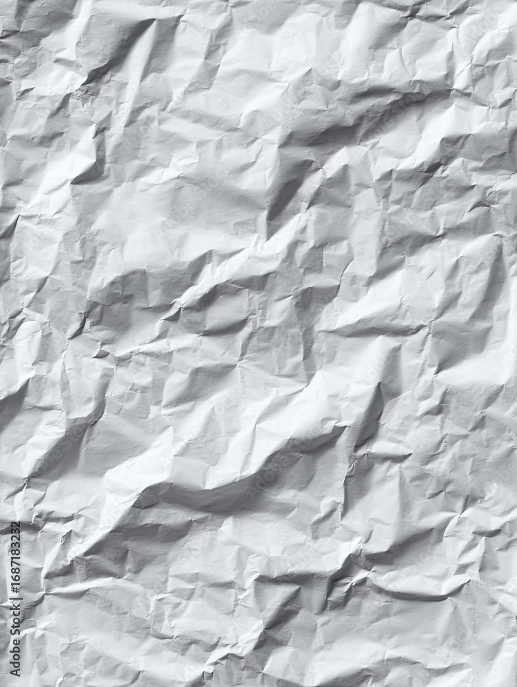 Fototapeta premium Crinkled white paper texture (1)