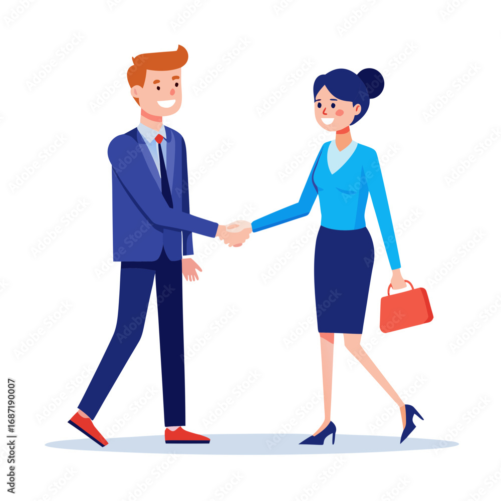 Fototapeta premium two business people shaking hands