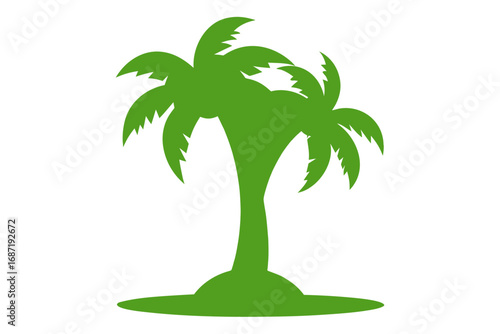 palm tree isolated on white