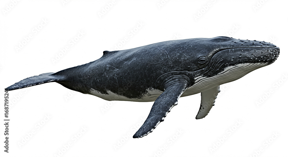 Fototapeta premium whale isolated on white background