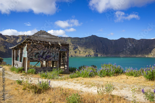 Rustic cabin by Quilotoa lake